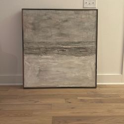 Large Plaster Art With Distressed Frame. 