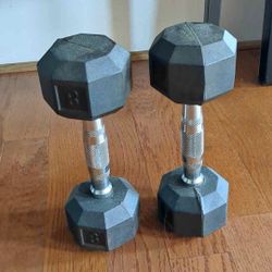 Hex Dumbbells (2x8Lbs) for $15 Firm (Walnut 91789)