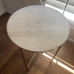 Solid Marble Top Side Table 17’