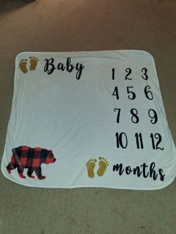 Baby photo blanket