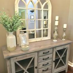 Beautiful Farmhouse Style Buffet / TV Stand / Credenza - Delivery +$35