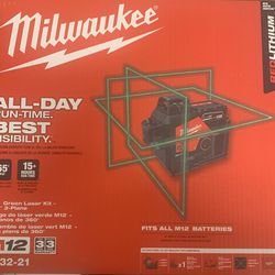 Milwaukee 3632-21 Green laser 360 3 Plane kit