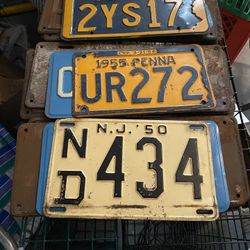 Vintage License Plates 