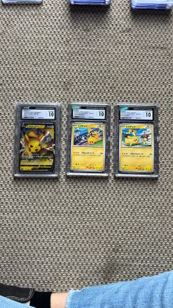Pikachu Graded 10 Pokemon Collectible Cards 
