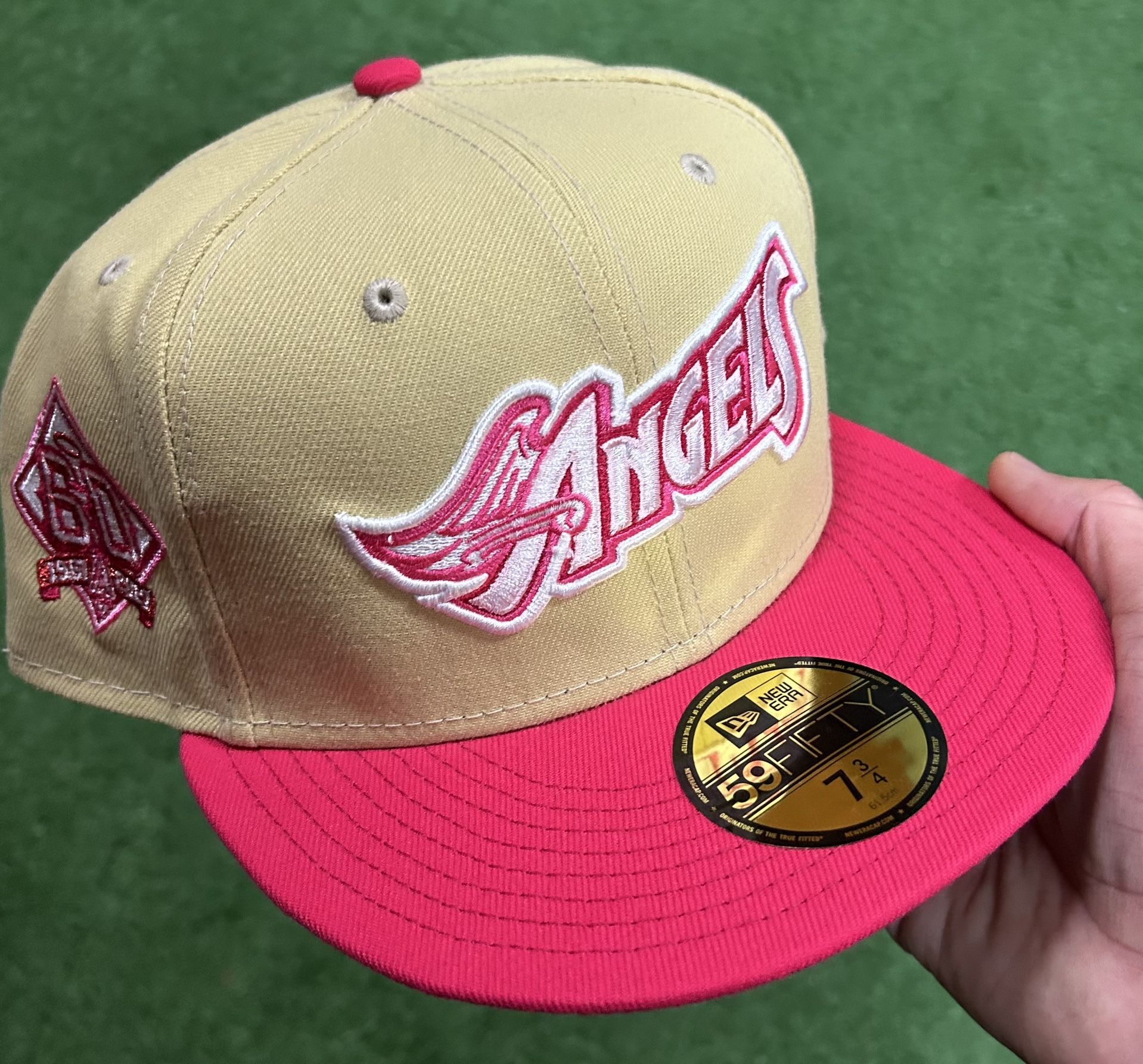 Two Tone Fitted Pink Hat
