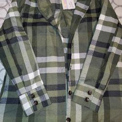 Plaid Shacket Size M