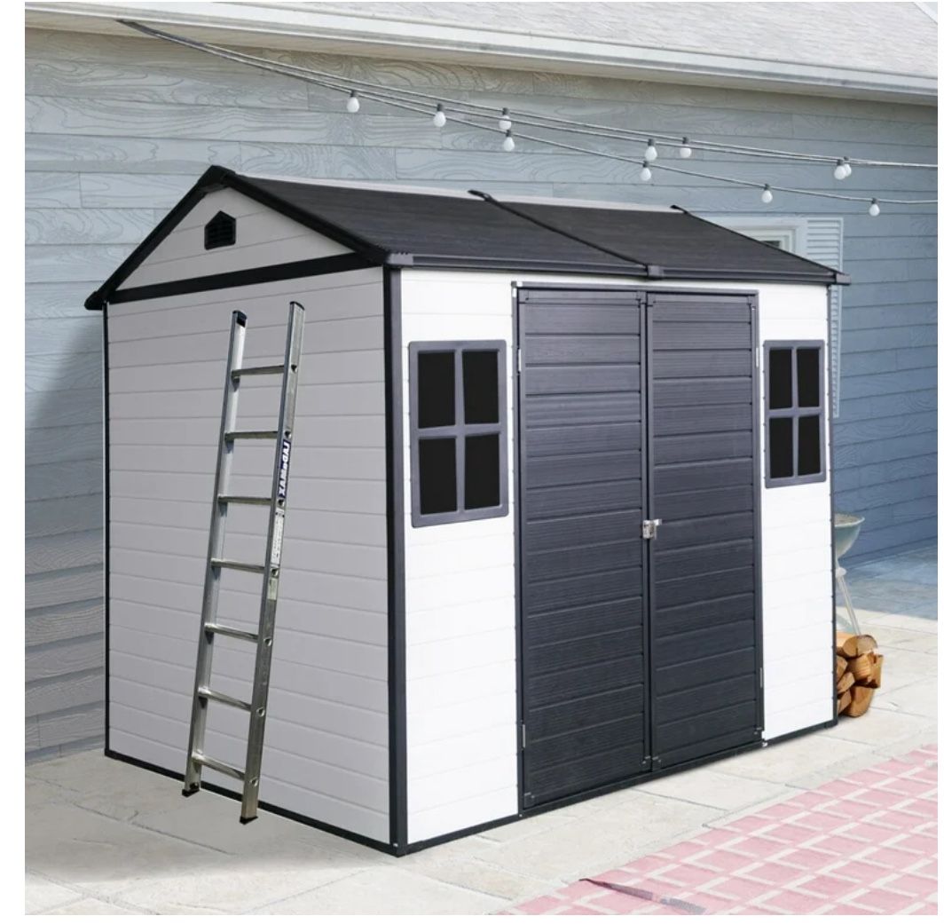 8x6FT Resin Outdoor Storage Shed