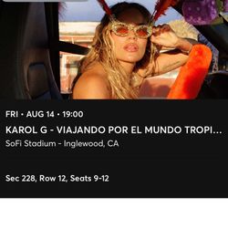 Karol G Concert Tickets!