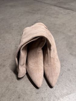 Cream Suede 👢 Boots 38
