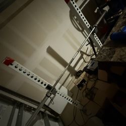 45lb Bar. Rack. Incline Decline Bench. Weight Plates. Weight Plate Rack