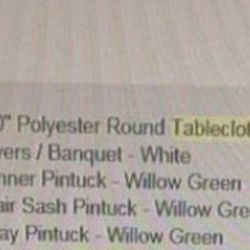 Tablecloths, Runners, and Chair Covers 