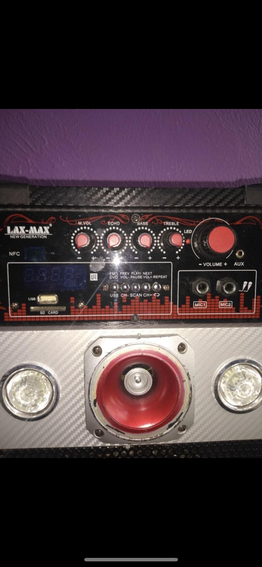 LAX Max stereo/karaoke speaker for Sale in Grand Prairie, TX OfferUp