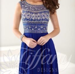 Royal blue long dress