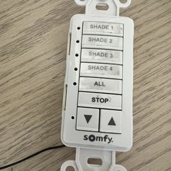 Somfy Decoflex Wirefree RTS wall Switch 5 Channel White 1810813