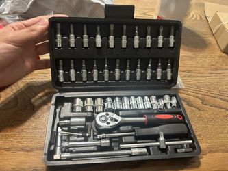 46-wPiece 1/4” Drive Socket & Bit Set – Brand New