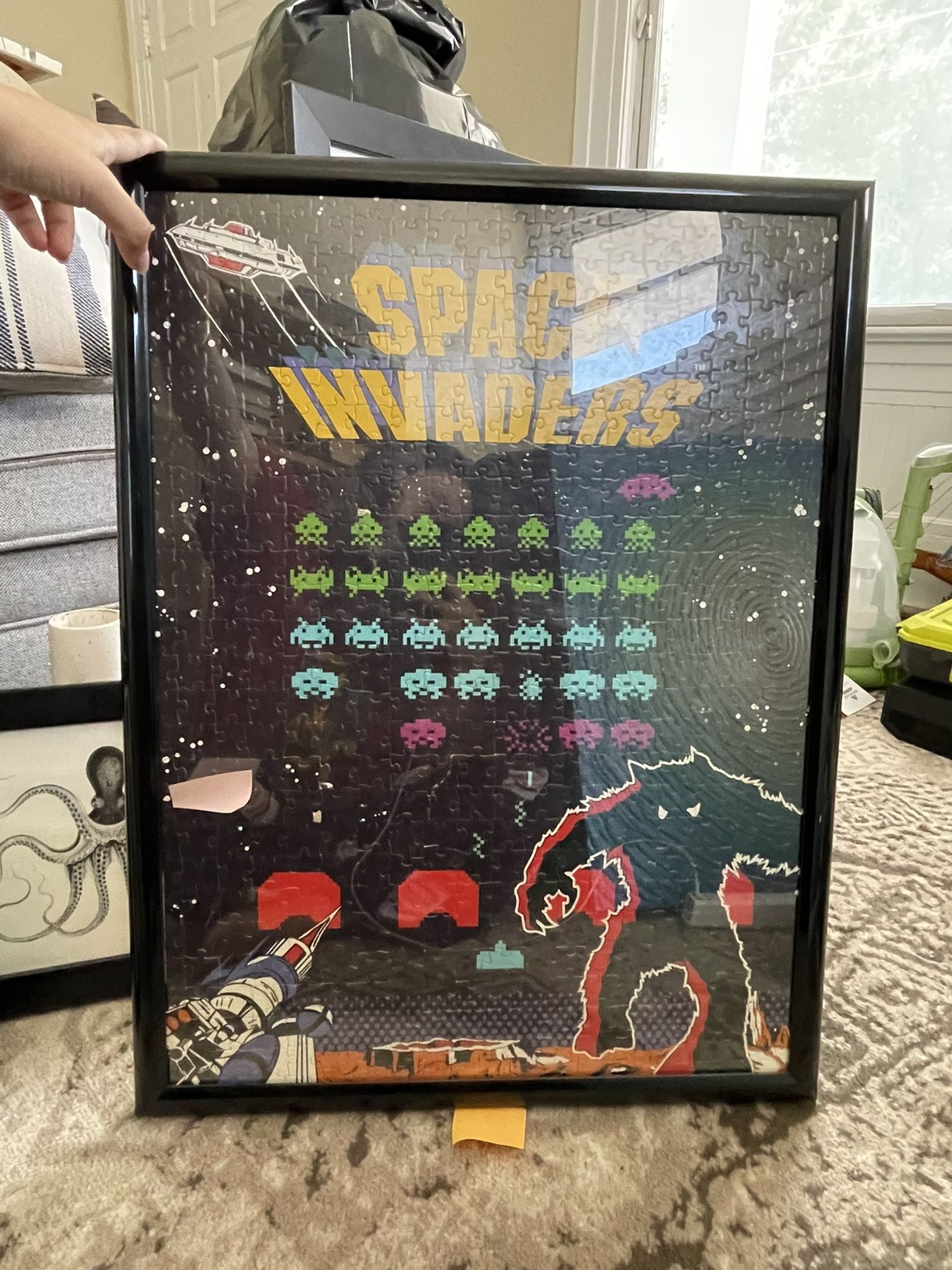 Space Invaders Framed Puzzle Poster
