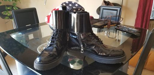 H&M glossy black men boots sz 12