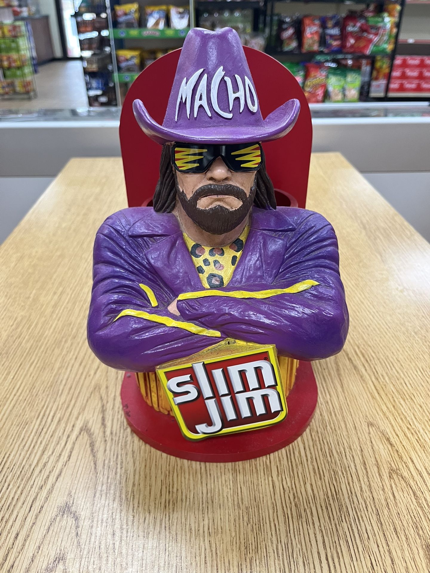 SLIM JIM RANY MACHO MAN FIGURE DISPLAY