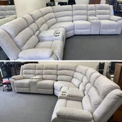 New Fabric 116x116 Revekiner Sectional Couch / Free Delivery
