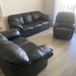 Leather Couch Set + Recliner