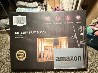 Expandable Bamboo Cutlery Tray Block