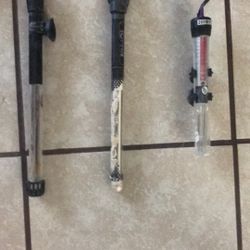 Three aquarium heaters