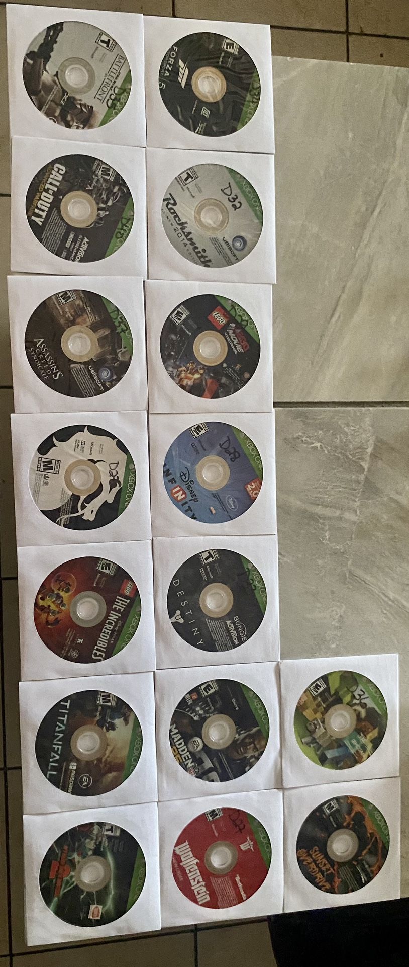 Xbox One Games Lot 