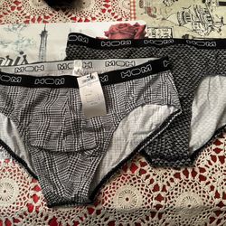 HOM Men's Black and Gray Patterned Briefs