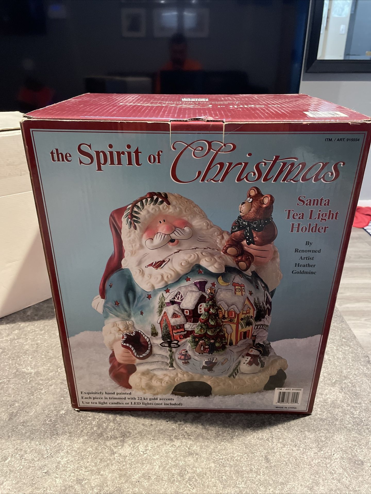 The Spirit Of Christmas Santa Tea Light Holder