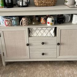 White oak coffee bar/cabinet