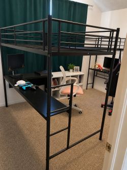 Twin size loft bed double