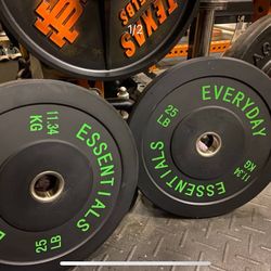 Brand new 25 pound bumper plates