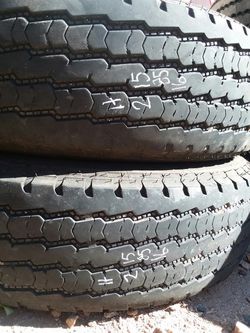 LT215 85 16 two good truck tires for $30