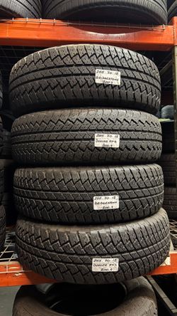 ✔️ Set of 4 Used Tires P255/70R18 BRIDGESTONE DUELER RH-S ALL SEASON 255/70R18 TRUCK JEEP TYRES 255 70 18