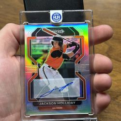 2022 Panini Prizm Draft Picks Silver Jackson Holliday #PDP1 Auto