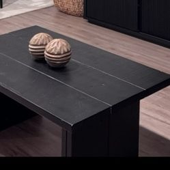 Black Wooden Coffee Table 