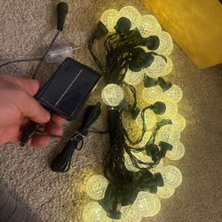 Outdoor Solar String Lights, 50Ft  66LED 8Modes Crystal Solar Powered Christmas Fairy String Lights Waterproof for Outside Yard Fence Easter Holiday P