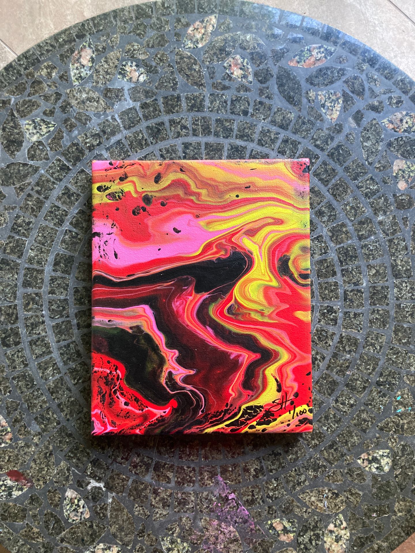 (10x8) Acrylic Pour Paint 🎨 By SH