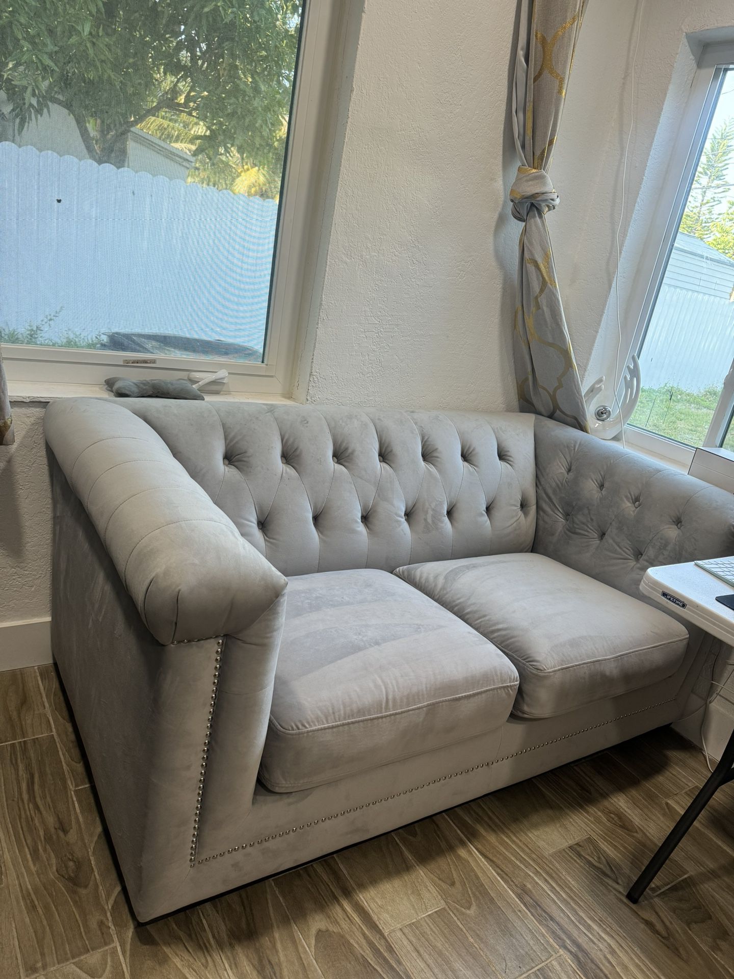 Luxury Couch Small Gray