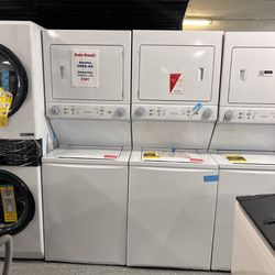 3.9 cu. ft. Washer and 5.5 cu. ft. Dryer Electric Long Vent Stacked Laundry Center in White