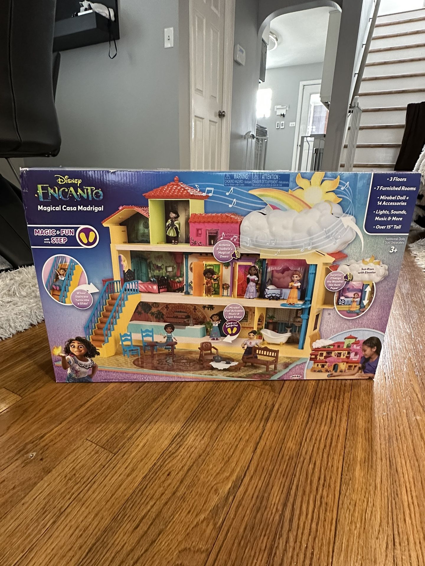 Disney Encanto Magical Madrigal House Playset with Mirabel Doll & 14 Accessories - Features Lights, Sounds & Music