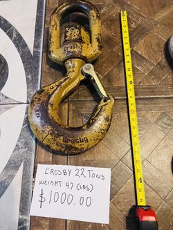 Crosby L-322AN 22 Ton Alloy Swivel Hook w/ Latch 