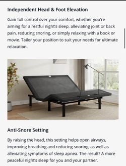 EGOHOME AZG150K00HMT King-Size Adjustable Bed, a brand new, in-box 