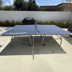 Mesa de Ping Pong Dunlop para Exterior Plegable con Ruedas