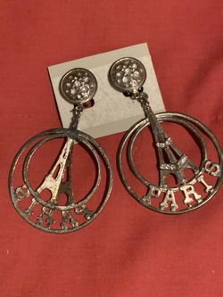 Paris Earrings w/ Eiffel Tower accents