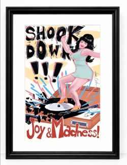 Rockabilly Pinup Framed Music Wall Art