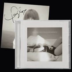 Taylor Swift The Tortured Poets Dept CD +Manuscript w Hand Signed Photo (In Hand)