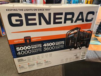Generac 5000 watt dual fuel gasoline propane portable generator