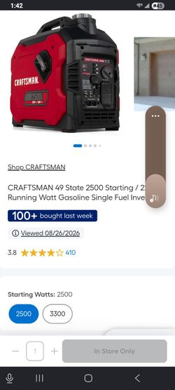 Craftman generador 2500¡
