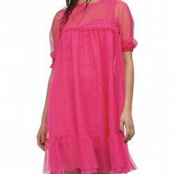 Hot pink H&M "To All the Boys I've Loved Before" limited edition babydoll dress
